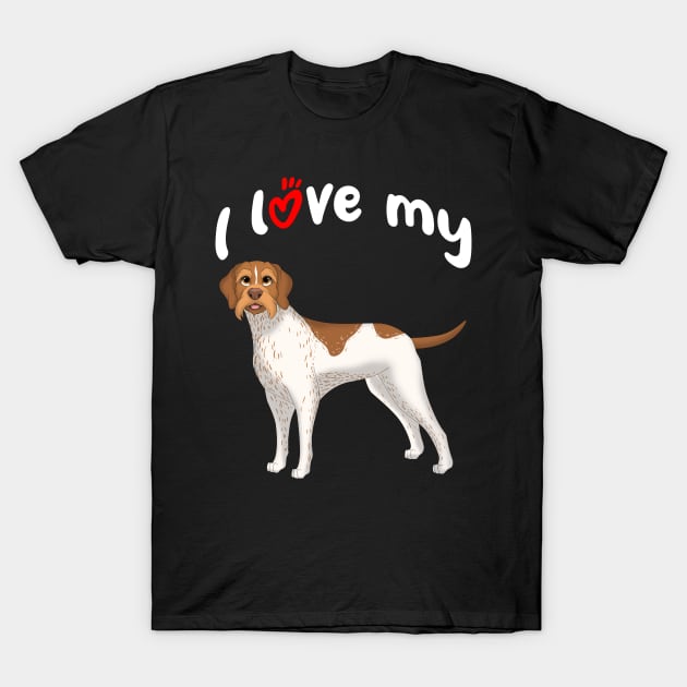 I Love My German Wirehaired Pointer Dog T-Shirt by millersye